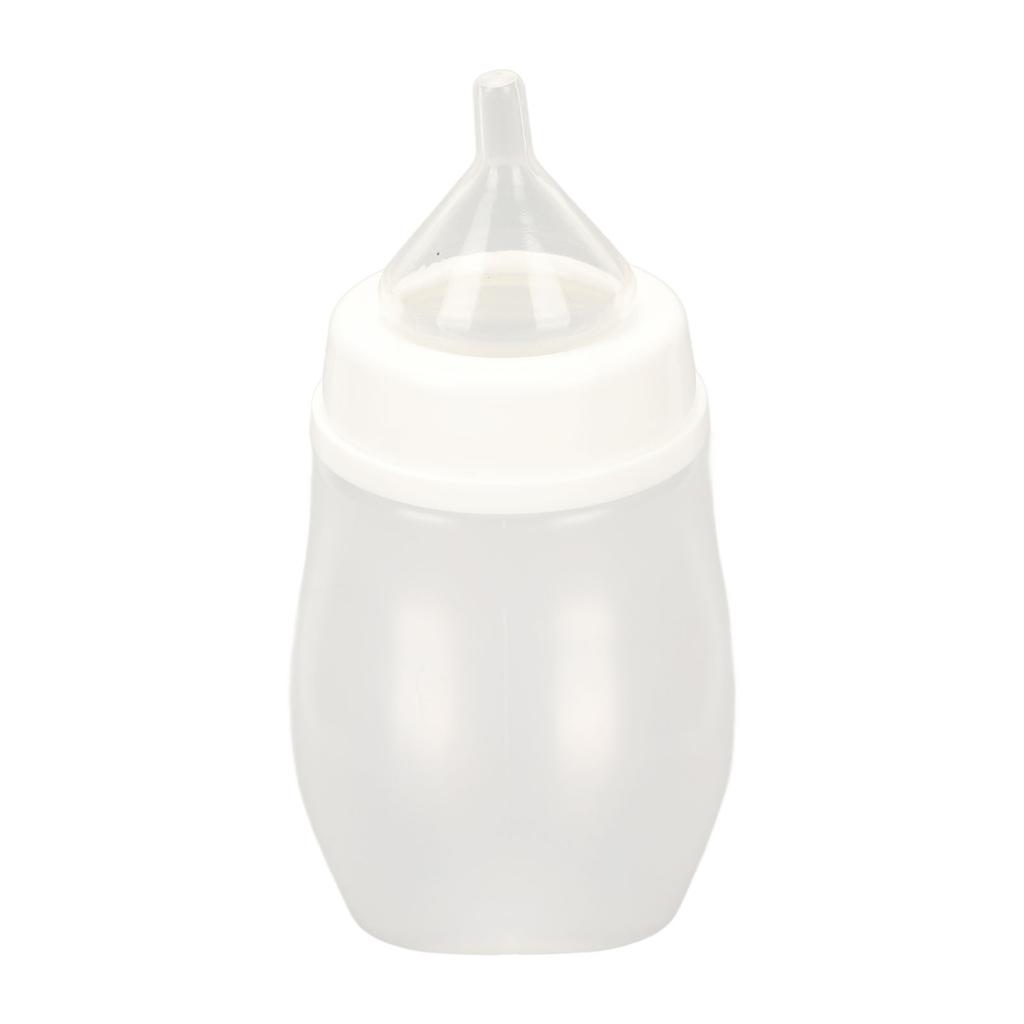 Pet Feeding Bottle Professional Soft Silicone Nipple Curved Nursing Bottle Kits for Newborn Kittens Puppies