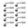 Yctze 10pcs Car Air Conditioner Angle 90° Connector Alu AC Aluminum Connector Pipe Car