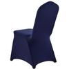 50 Pcs Navy Blue Chair Covers, Polyester Spandex Chair Cover, Stretch Slipcovers for Wedding Party Dining Banquet Flat-Front Chair Covers, Fits Chair