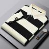 Polo manica corta Dmao, T-shirt da uomo in puro cotone traspirante, top casual business con colletto