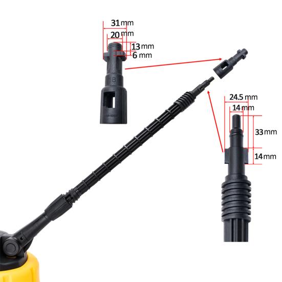 Patio Floor Brush Long Handle High Speed Pressure Washer Rotary Brush Dirt Removal Cleaning Brush Patio Cleaner Head for Karcher