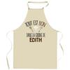 Kitchen Apron - Planetee - "Everything Is Good In EDITH's Kitchen" - Breton Print - Thick Resistant Cotton