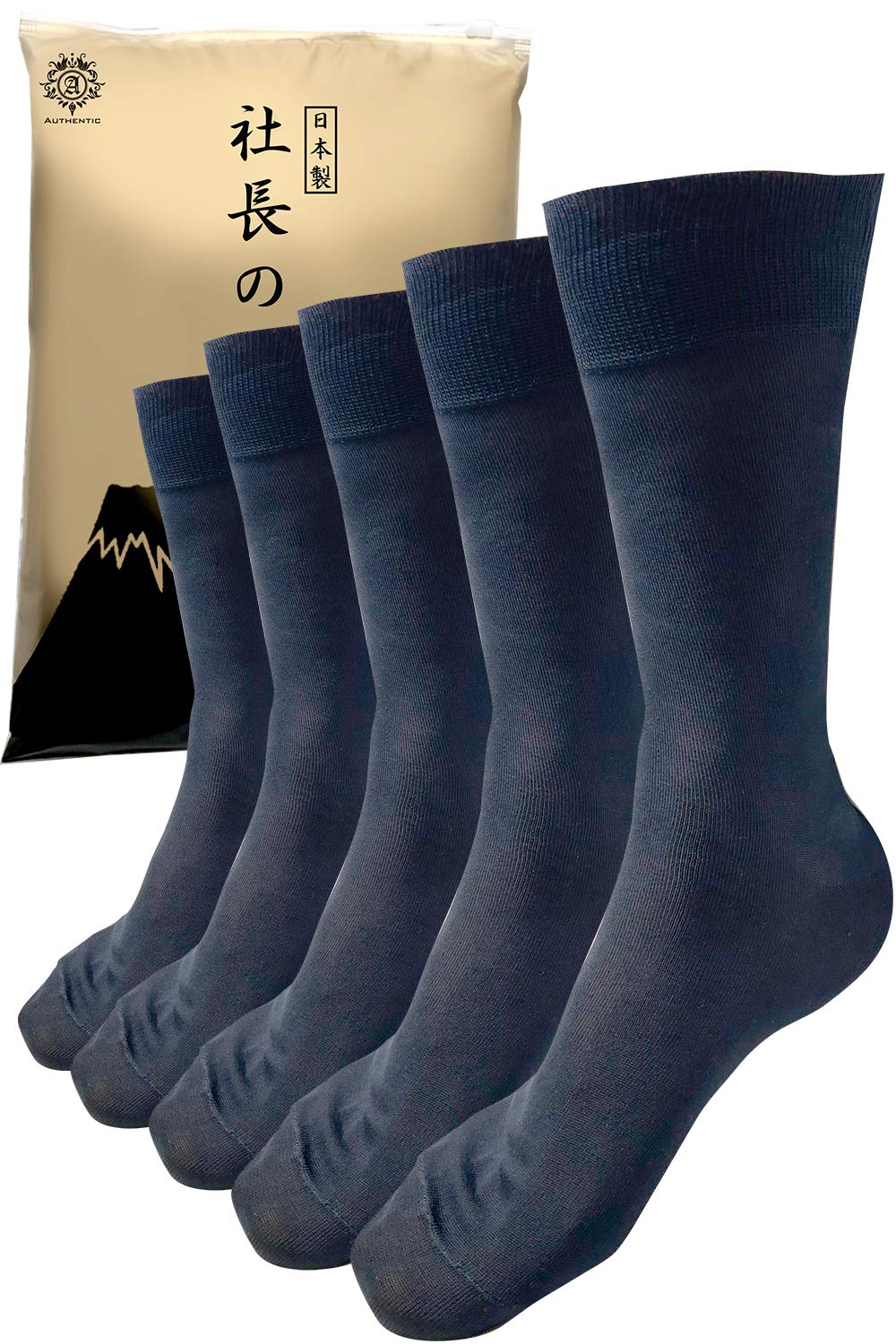 

Аутентичные Сделано в Японии и Газ-мерсеризованные Носки мужские длиной до середины икры 5 размеров, [Президентские носки]. Комфортный, Дезодорирующий, Устойчивый к барьерным воздействиям,