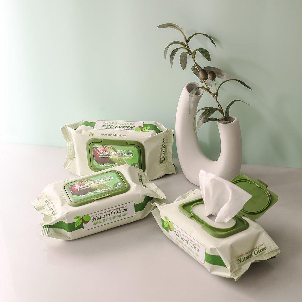 120 large capacity Drama Magic Natural Olive Cleansing Tissues