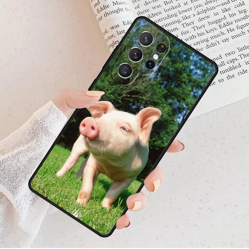 Funny Cartoon Pig Phone Case For Samsung Galaxy S25 S23 S30 S8 S21 S20 FE S24 S22 Note 10 20 Plus lite Ultra