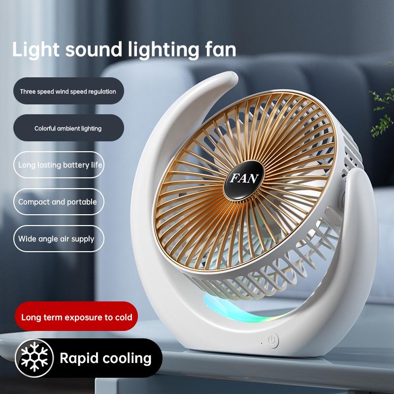 Portable USB Rechargeable Desk and Camping Fan