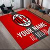 Custom Name,Milan Home Sofa Decoration for Living Room & Bedroom, Non‑Slip Play Flannel Floor Mat for Game Room