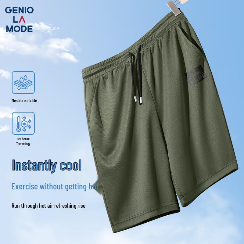 GENIOLAMODE Men s Bathing Cat Print Ice Silk Mesh Beach Shorts XL