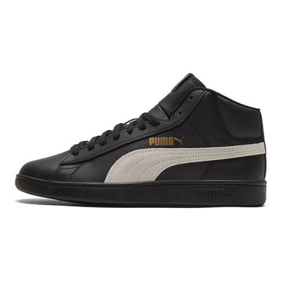 Smash V2 Mid Black White Unisex Sneakers Gold 366924-11