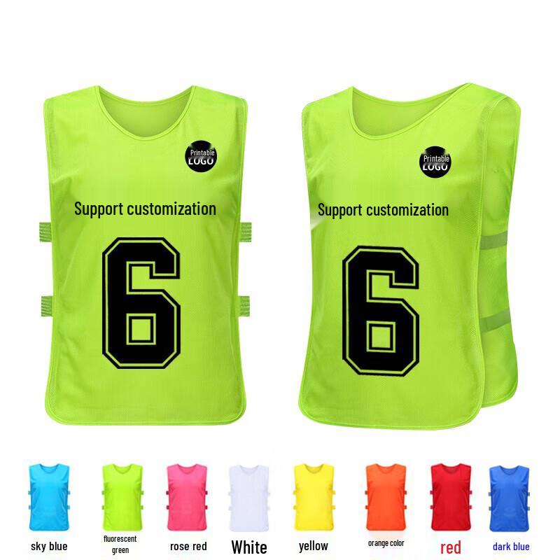 Numbered Fluorescent Mesh Training Vest
