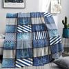 1Pc Nautical Print Flannel Blanket, High quality Comfortable for All Seasons, Home Decor, Warmth and Comfort, Perfect for Christmas Gifts