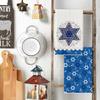 Artoid Mode Lingge Star Leaves Hanukkah Kitchen Towels Dish Towels, 18x26 Inch Farmhouse Holiday Decoration Cleaning Set of 2