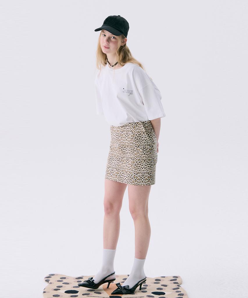 JUNEJUNE SPACE Vol11.Leopard Mini Skirt_Beige(Vol11.Leopard Mini Skirt_Beige)