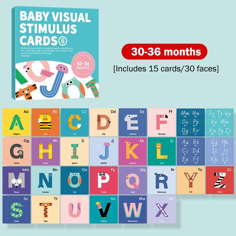 Baby Visual Stimulation Cards Montessori High Contrast Flash Card Infant Gift For Children Cognition Toy