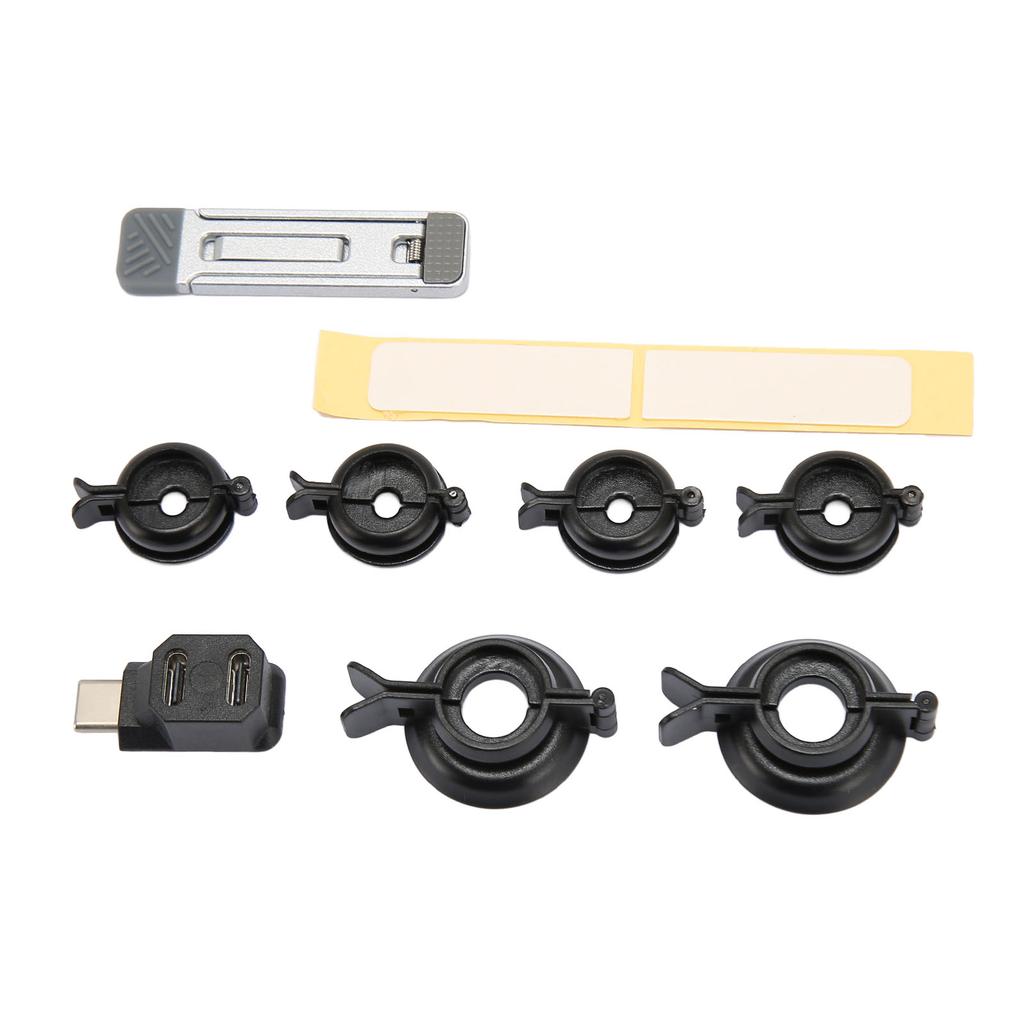 Rocker Protection Kit 6 Thumb Grip Covers Joystick Stabilizer Clamps with Kickstand Type C Adapter for Steam Deck for