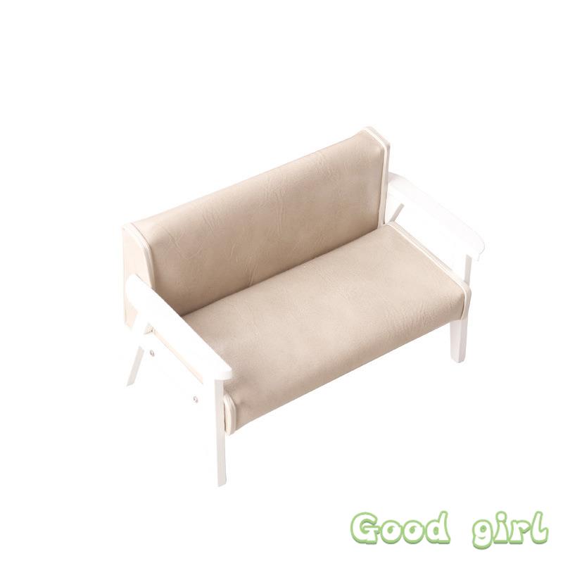1/12 Dollhouse Miniature Furniture Leather Sofa Single/Double Chair Model Doll Home Living Room Decor Accessor Children Toy Gift