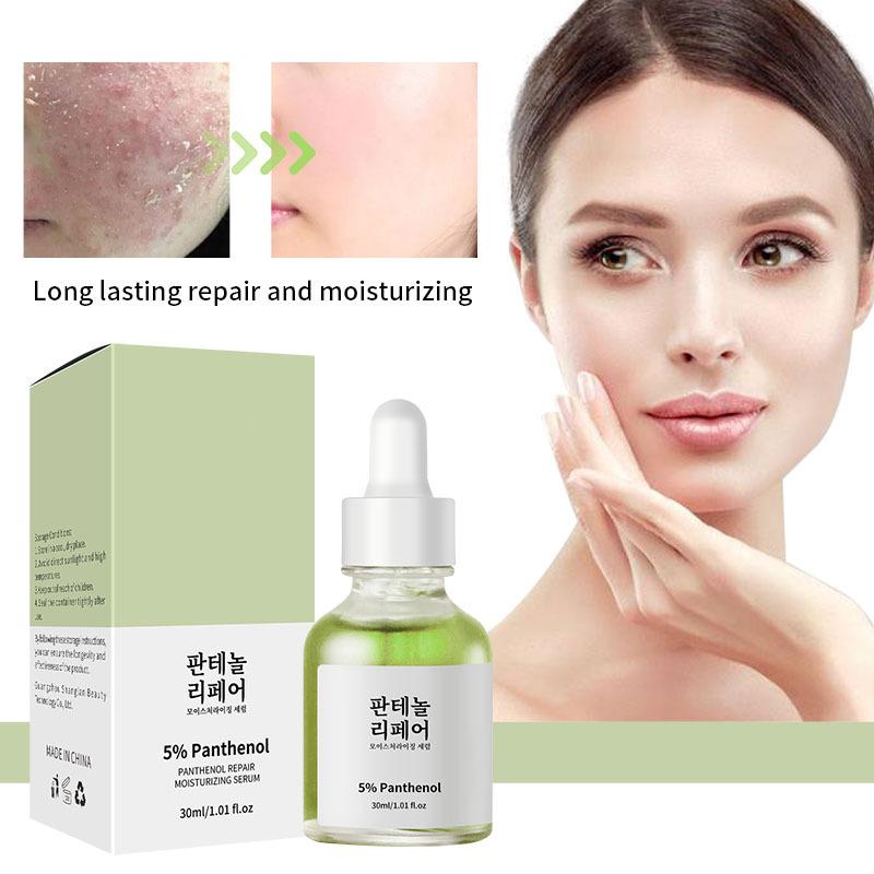 Sérum hydratant au panthénol pour une peau plus lumineuse et lisse. Soin du visage à l'acide hyaluronique. Essence pour le visage.