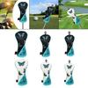 Golf Wood Headcover Protector Wear Resistant Butterfly Pattern PU Club Head