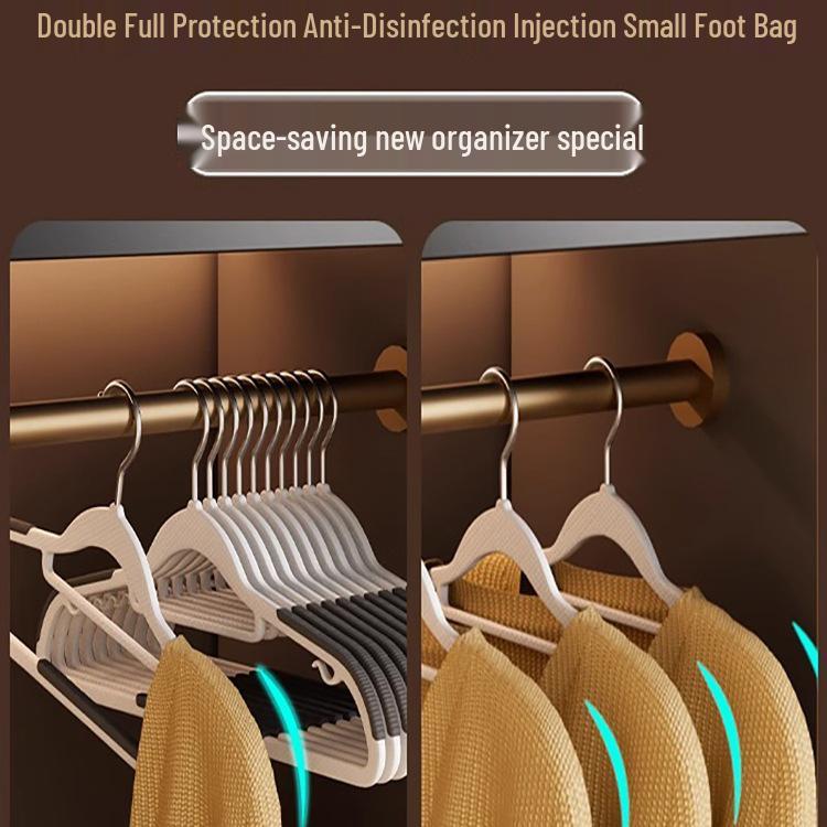 Rutschfester, nicht abfärbender Wäscheständer mit 80 Kleiderbügeln mit kurzem Hals