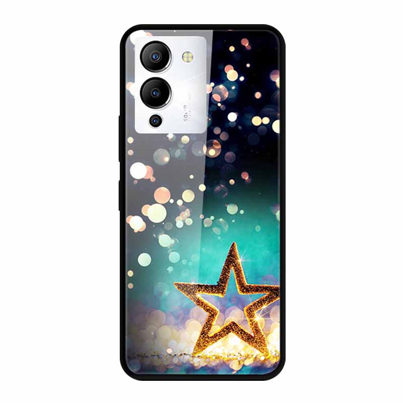 Luxury Shockproof Tempered Glass Back Cover Hard Case For Infinix Note 12 G96 Infinix Note 11pro 11s Protective Cool Phone Cover
