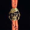 Skull Lanyard Bead Charm Vintage Cast Copper Alloy Pendant for Keychain Carry Paracord Setup and Backpack Zipper Accent