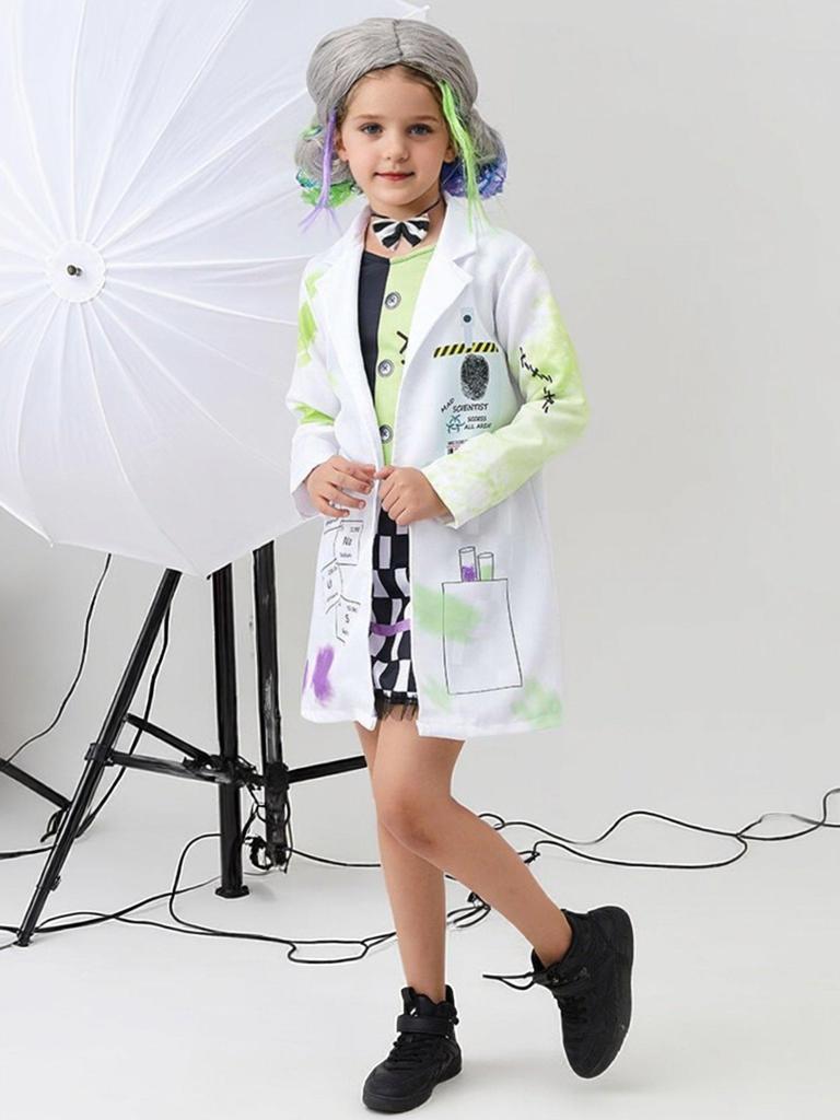 Children's Mad Scientist Halloween Costume - White Coat Role-Playing Set