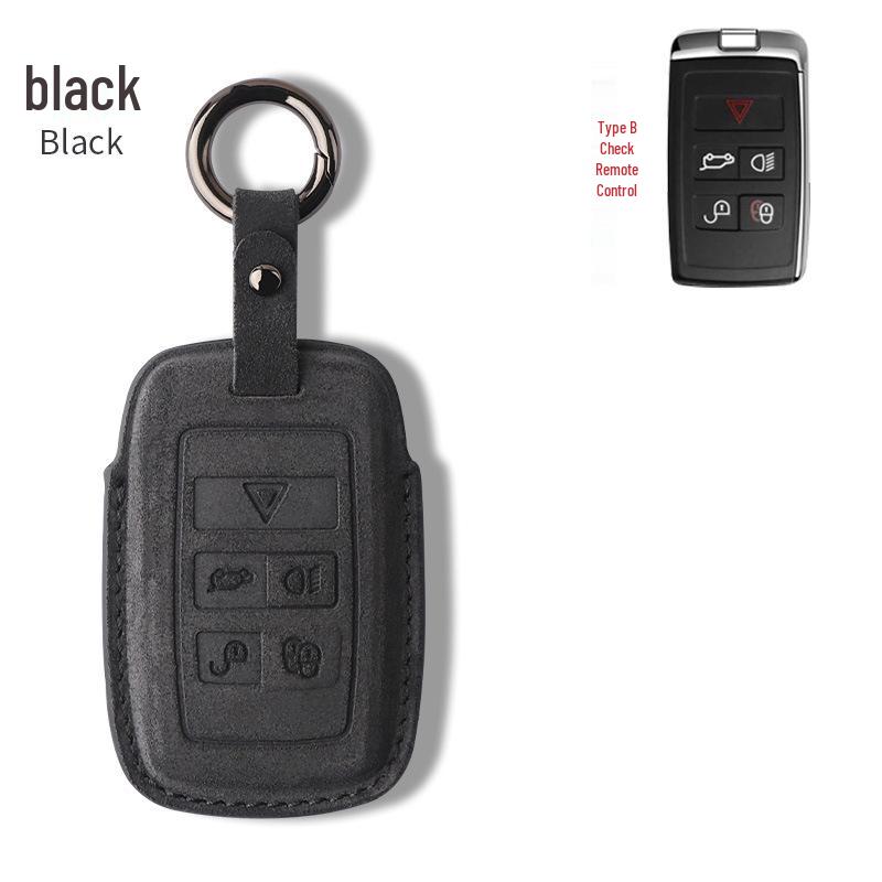 Nubuck Leather Key Case for Range Rover Models (Sport, Evoque, Defender, Discovery Sport, Velar, Freelander)