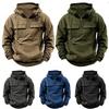 Hoodies Solide Warme Fleece Halbreißverschluss Herren Kapuzenjacken Sweatshirts Mehrere Taschen Dicke Outdoor Polar Übergröße