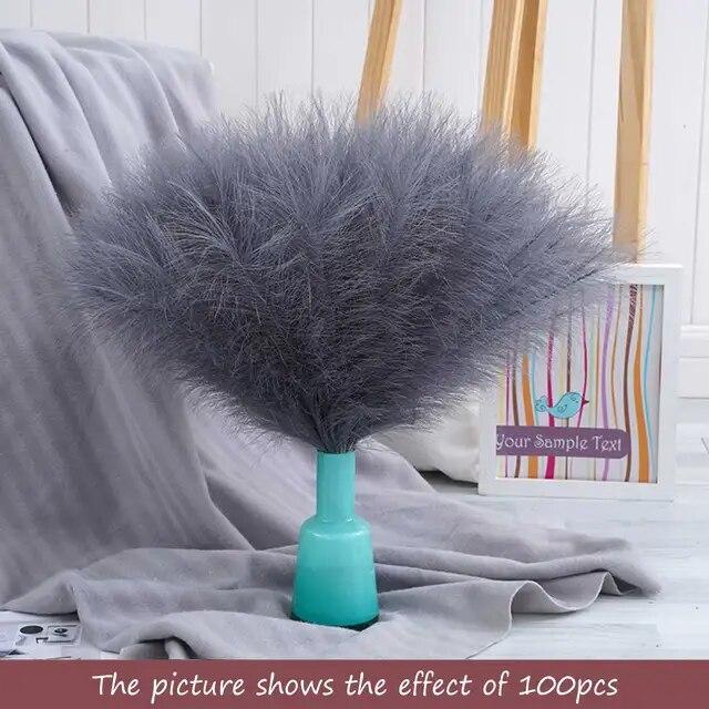 42cm Fluffy Pampas Grass Boho Decor Artificial Flower Fake Plant Reed Simulated Party Wedding Home Decoration Colorful Pampas