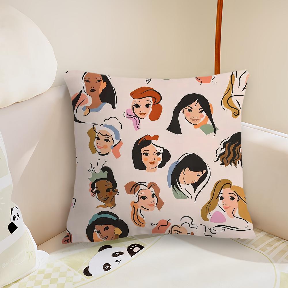 MINISO Lovely P-Princess Cute cushion cover Living Room Headboard Bedroom Office Cushion Cushion Sofa Nap Time Pillow Case