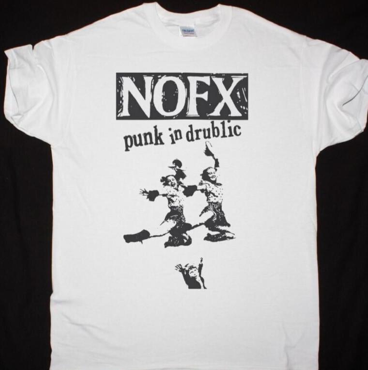Vintage Nofx Punk In Drublic Unisex Cotton White T Shirt. Size S to 5XL Unisex T-Shirt XXL