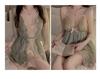 YANGRONG Nightgown and Pajama Long Sleeve Sexy Cute Princess Perfect for and Summer Size Women's 2-Piece Set, Loungewear, Camisole, Nightgown, V-Neck,