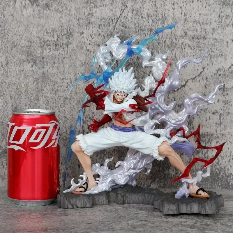 One Piece Nica Luffy Figure Tightly Grasps The Lightning Fifth Gear Action Figurine Model Doll Model Anime Pvc Statue Toys Beautiful Gift