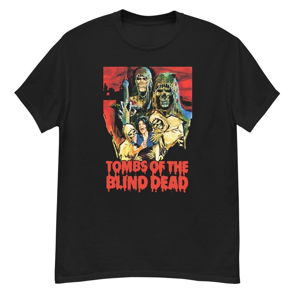 Tombs of the Blind Dead Cult Zombie Movie Fan Art T-shirt