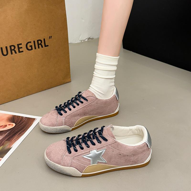 

Осень новый студент кожа универсальный ретро звезда маленькие грязные туфли женские на мягкой подошве панельные туфли GG 40