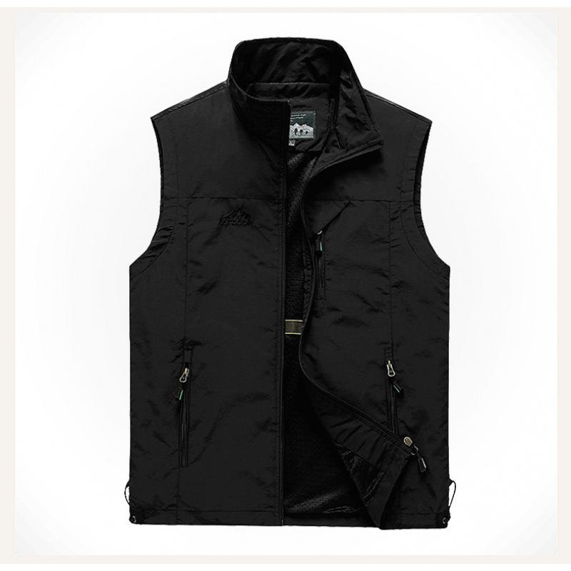 Spring and Autumn Men's Vest Outdoor Multifunctional Casual Spot Thin Zipper Quick-Drying Jacket