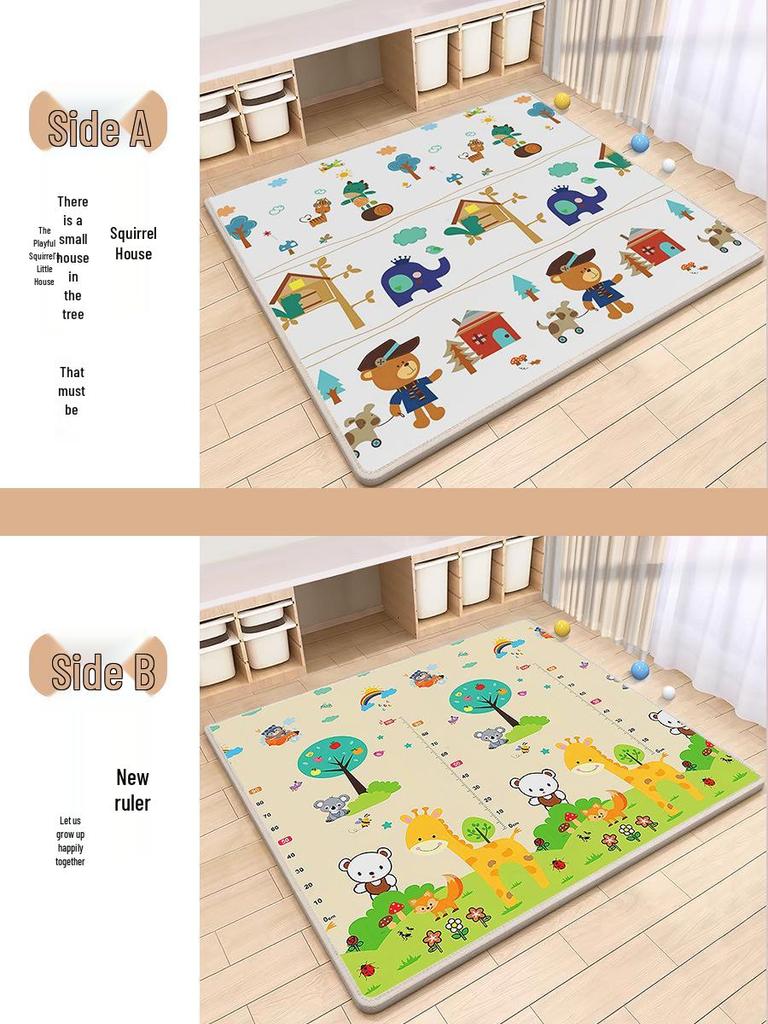 Thickened, Odorless Baby Crawling Mat: Foldable Foam with Cold Insulation for Living Room