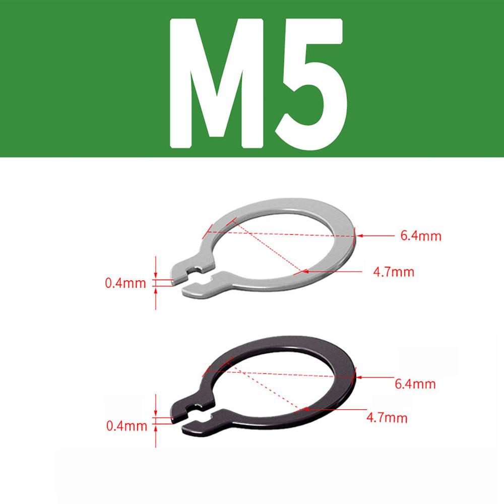 Hongtu C Type External Circlip Retaining Rings Shaft Circlip Washer M3-M9 Stainles Steel/65Mn C-type Retaining Clip Snap Ring