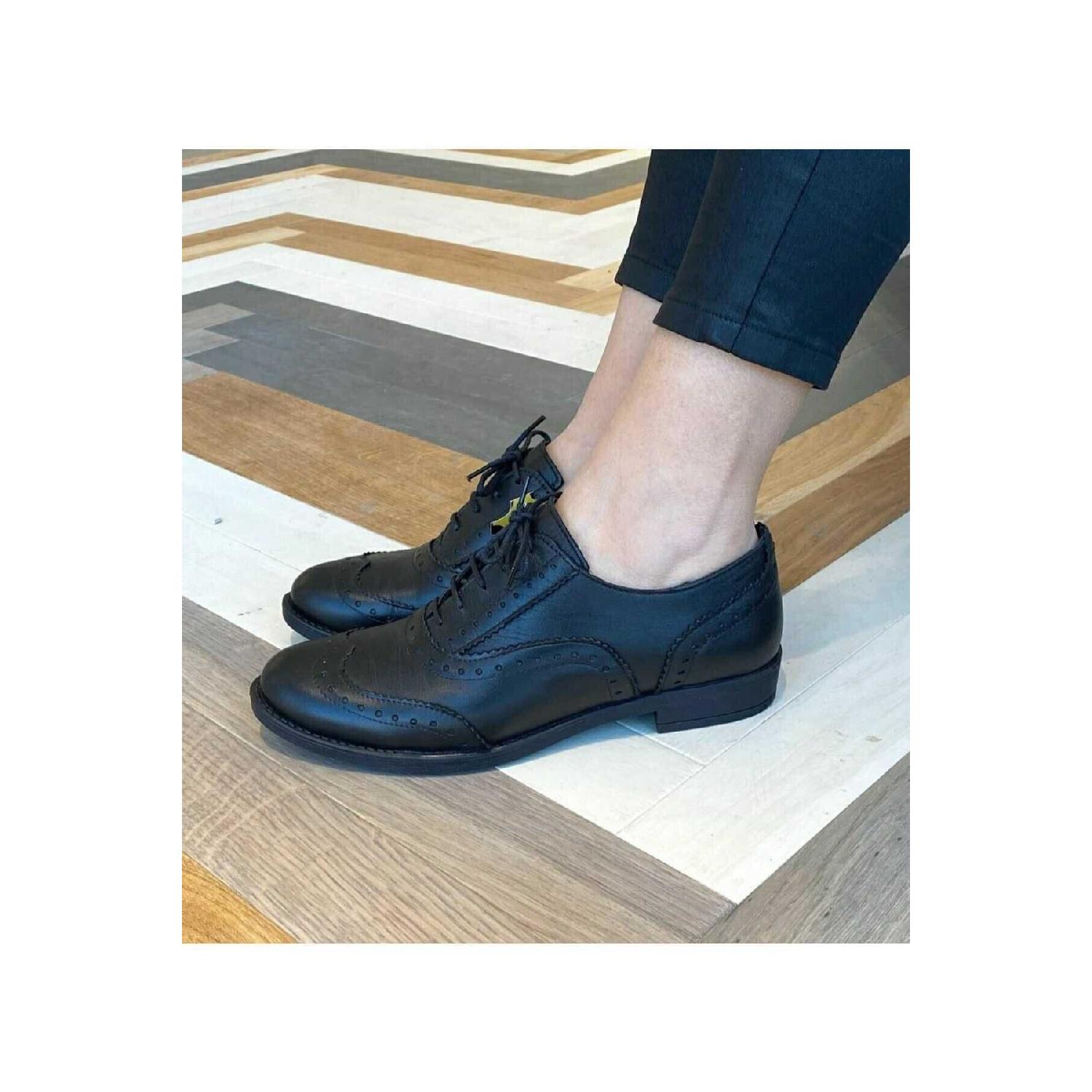 

Женская обувь из натуральной мягкой кожи внутри и снаружи в мужском стиле 36 чёрный