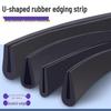 U-Shaped Rubber Edge Strip: Shockproof, Anti-Collision Seal for Steel, Glass, and Wood.