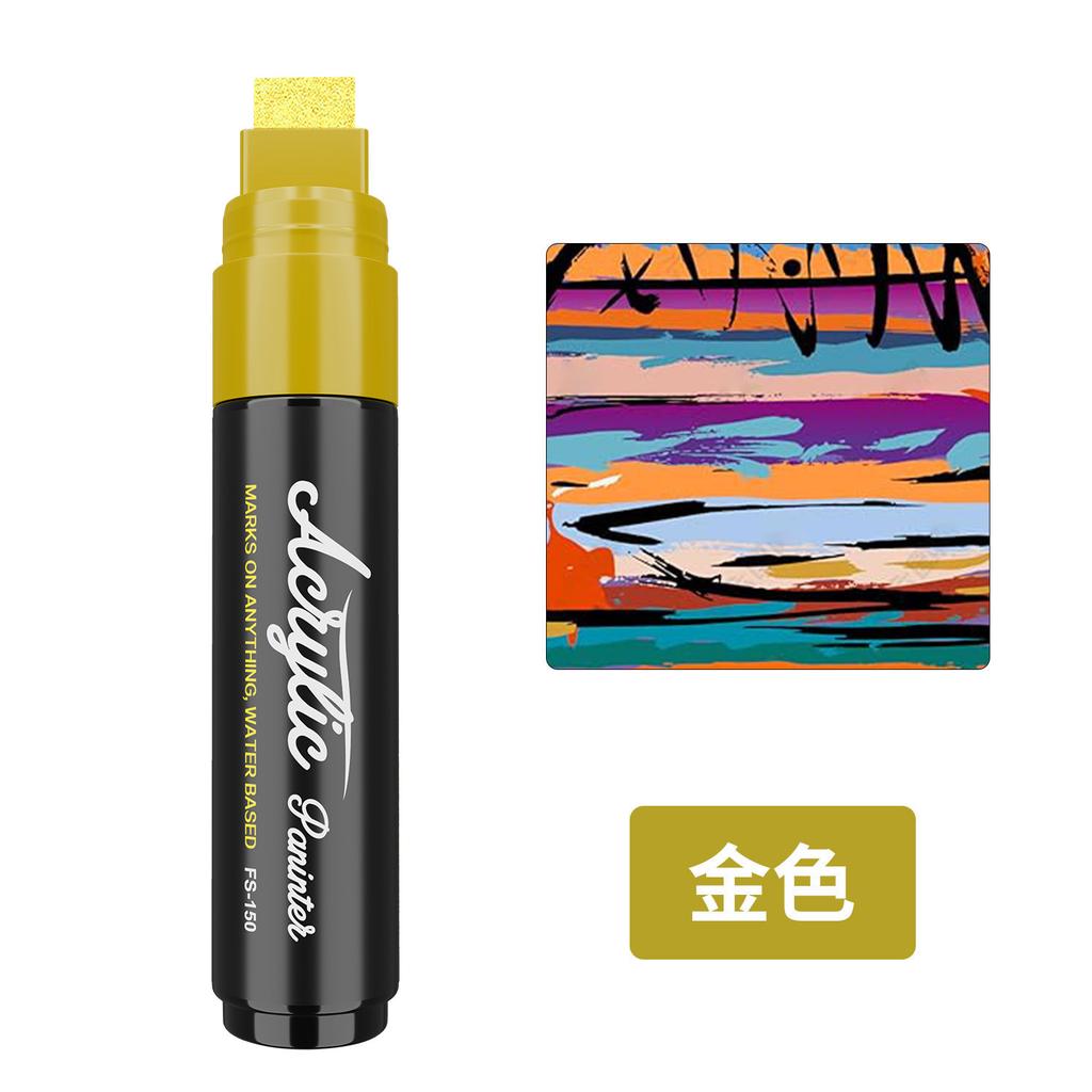 15mm Acrylic Marker Pen Large Tip Opaque Blendable Water-Based Art Marker for Professional Drawing Painting and Graffiti