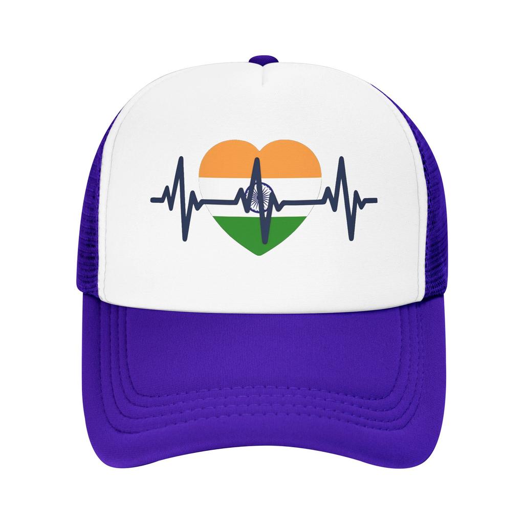 Heartbeat Of India Patriotic Heart Casual Baseball Cap Hunting Camping Sun Hats Spring Hot Sale Unisex Unisex Classic Baseball Caps