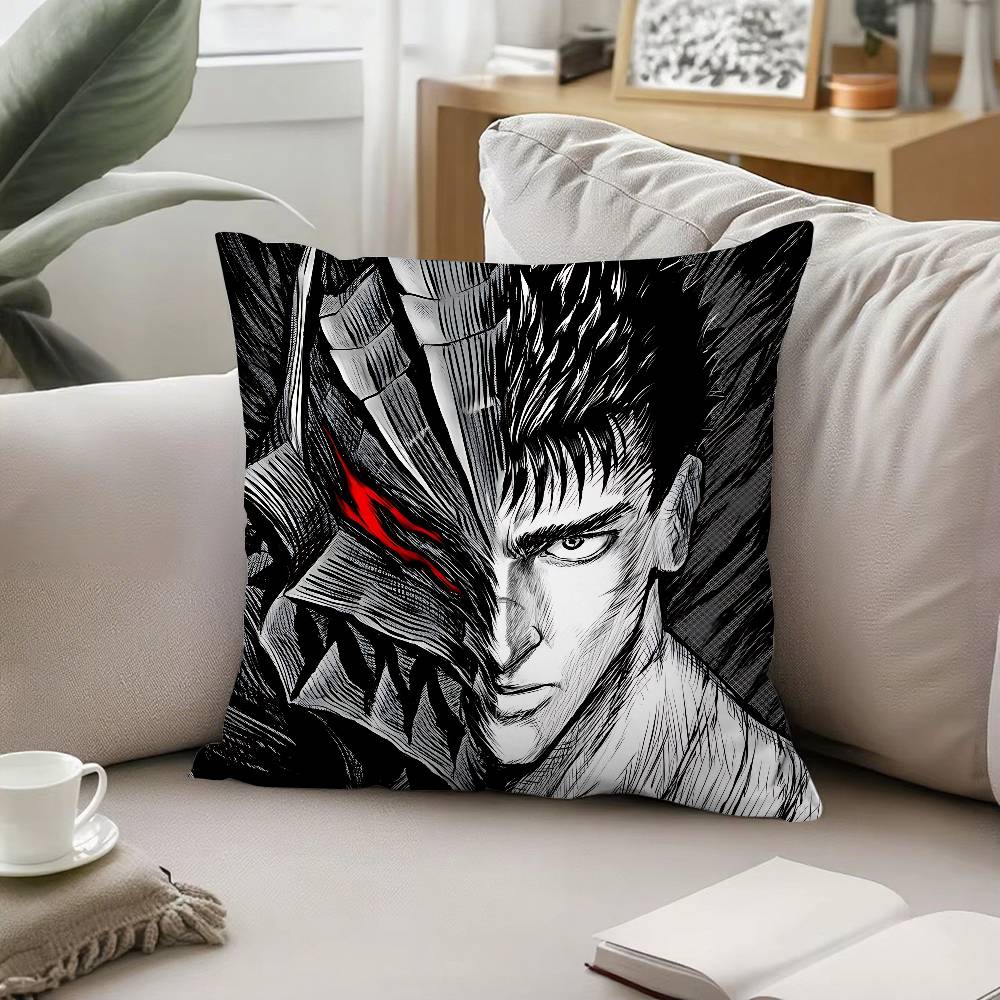 Anime BBerserkS Throw Pillow Covers Pattern Cushion Cover Suitable For Sofa Bedroom Car Pillow Cover
