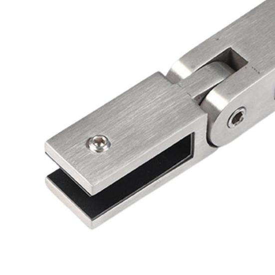 Clemă de sticlă din oțel inoxidabil 304 pentru balustradă neagră, cu garnituri de cauciuc puternice