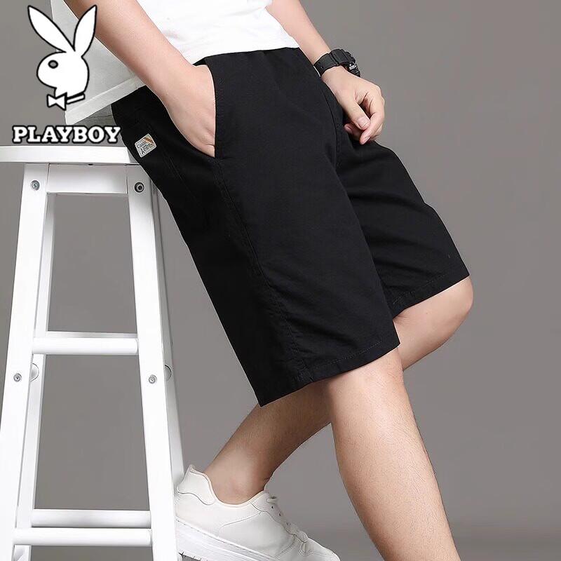 PLAYBOY Męskie letnie bawełniane spodenki casual