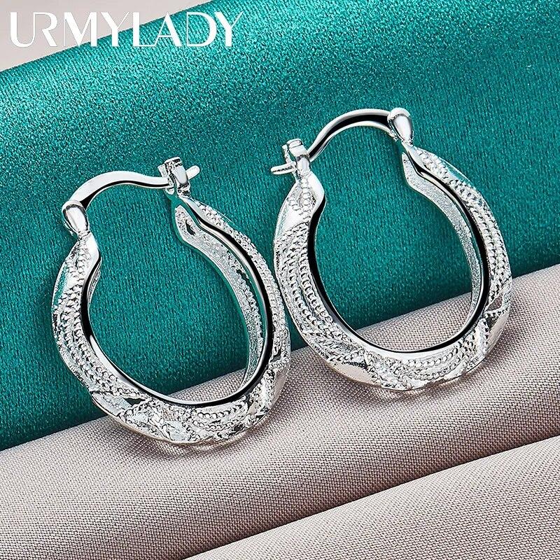 URMYLADY 925 Sterling Silber Drachen Hohl Ohrringe Ohrschlaufen für Frauen Charm Hochzeit Mode Party Schmuck
