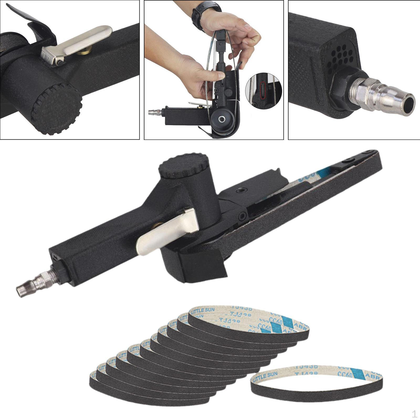 

Ленточная шлифмашина с 12 шлифовальными лентами Пневматический инструмент для финишной обработки металла 20x520mm