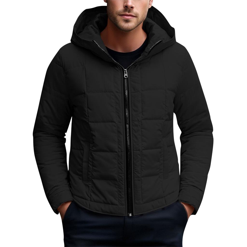 Men's  Baseball Collar  Thickened  Windproof  Keep Warm  Down  Cotton-Padded Jacket  Coat