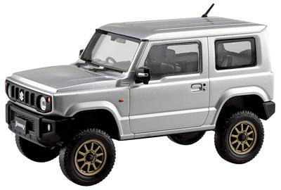 AOSHIMA The Snap Kit Suzuki Jimny Custom Wheel Silky Silver Metallic Painted Plastic Model 1/32 No.08-SP4