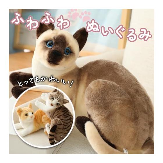 Hyack Cat Plush Toy Realistic Realistic Cat Stuffed Toy Kitten Figurine Cute (Style 2) [Parallel Import]